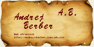 Andrej Berber vizit kartica